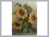 	

Ölgemälde "Sonnenblumen" von Heinz Münnich um 1930, Öl auf Leinwand,
Breite: 58 cm
Höhe: 69 cm (mit Rahmen)